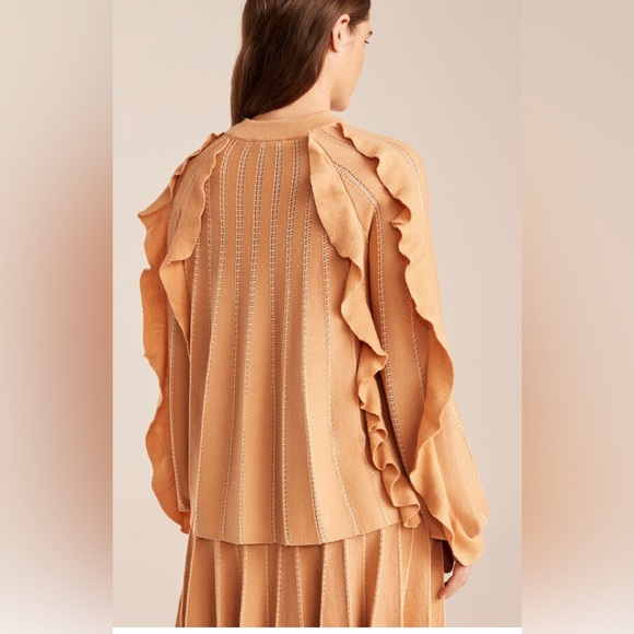 Rebecca Taylor Pleat Stitch Wool-Blend Sweater - Picture 3 of 8